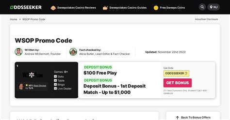 wsop promo code